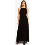 Reduzierte Schwarze Ärmellose Apart Maxi Rundhals-Ausschnitt Lange Abendkleider mit Reißverschluss aus Chiffon für Damen Größe XS 
