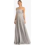 Silberne Ärmellose Apart Maxi Schulterfreie Lange Abendkleider mit Reißverschluss aus Polyester für Damen 