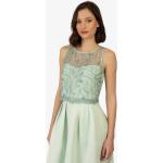 Reduzierte Mintgrüne Ärmellose Apart Maxi Rundhals-Ausschnitt Lange Abendkleider mit Reißverschluss aus Polyester enganliegend für Damen Größe XS 