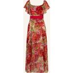 Reduzierte Cremefarbene Blumenmuster Elegante Apart Festliche Kleider mit Reißverschluss aus Polyester für Damen Größe S 