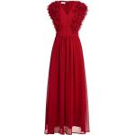 Reduzierte Rote Apart Chiffon-Abendkleider aus Chiffon für Damen 