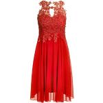 Rote Apart Herzförmige Chiffon-Abendkleider mit Reißverschluss aus Chiffon für Damen Größe L 