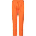 Reduzierte Orange Unifarbene Business Apart Bundfaltenhosen aus Jersey für Damen Größe M 