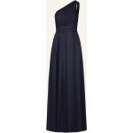 Dunkelblaue Apart Maxi One Shoulder Lange Abendkleider aus Polyester für Damen Größe XS für Partys 