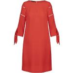 Rote 3/4-ärmelige Apart Sommerkleider ohne Verschluss aus Viskose für Damen Größe L für den für den Sommer 