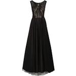 Schwarze Ärmellose Apart Herzförmige Abendkleider rückenfrei mit Reißverschluss aus Taft für Damen Größe M 