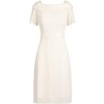 Reduzierte Cremefarbene Kurzärmelige Apart Mini Kurze Abendkleider aus Chiffon für Damen Größe S für die Braut 