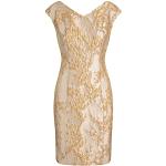 ApartFashion Damen Spitzenkleid Kleid, Puder-Gold, Normal