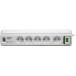 APC Essential SurgeArrest PM5T-GR, mit Schalter, Steckdosenleiste weiß, 1,8 Meter Kabel, Überspannungsschutz