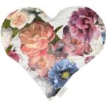 Rote Motiv Romantische Apelt Herzkissen mit Blumenmotiv 