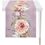 Mauvefarbene Romantische Apelt Tischläufer mit Blumenmotiv maschinenwaschbar 