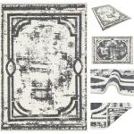 Anthrazitfarbene Motiv Vintage Apex Design-Teppiche aus Textil 