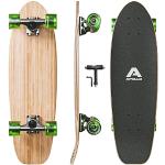 Apollo Mini-Longboard | Midi Cruiser als Komplett-Board, 70cm (30x8) | wendiges Kick Tail Mini Longboard aus Holz im Vintage Skateboard-Style | Longboard Erwachsene mit High Speed ABEC 9 Kugellagern