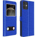 Blaue iPhone 12 Mini Hüllen Art: Flip Cases aus Kunstleder mit Sichtfenster mini 