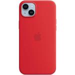 Rote iPhone 14 Plus Hüllen Art: Soft Cases aus Silikon für kabelloses Laden 