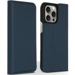 Blaue iPhone 15 Pro Max Hüllen Art: Flip Cases aus Leder 