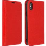 Rote iPhone XS Max Cases Art: Flip Cases aus Leder 