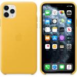 Gelbe Apple iPhone 11 Pro Max Hüllen aus Leder 