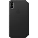 Schwarze Apple iPhone X/XS Cases Art: Flip Cases aus Leder 