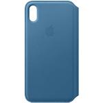 Reduzierte Blaue Apple iPhone XS Max Cases Art: Flip Cases mit Bildern aus Leder klein 