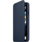 Blaue Apple iPhone 11 Pro Max Hüllen Art: Flip Cases aus Leder 