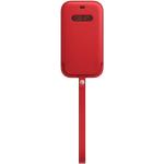 Rote Apple iPhone Hüllen aus Leder für kabelloses Laden 