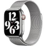 Silberne Apple Uhrenarmbänder aus Stahl mit Milanaise-Armband 