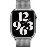 Silberne Apple Uhrenarmbänder aus Stahl mit Milanaise-Armband 