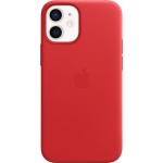 Rote Elegante Apple iPhone 12 Hüllen aus Glattleder mini 