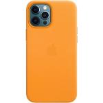 Orange Apple iPhone 12 Hüllen aus Leder 