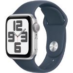 Apple Watch SE Aluminium Silber Silber 40 mm S/M (130-180 mm Umfang) Winterblau GPS