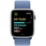 Silberne Elegante Apple Watch SE Smartwatches aus Aluminium mit GPS zum Fitnesstraining 