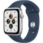 Silberne Apple Watch SE Uhrenarmbänder aus Aluminium mit OLED-Zifferblatt für Herren 
