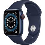 Blaues Apple Watch Uhrenzubehör aus Aluminium mit GPS zum Sport 