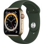 Goldene Apple Watch Smartwatches aus Edelstahl mit LTE 