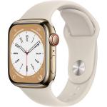 Goldene Wasserdichte Apple Watch Smartwatches aus Edelstahl mit OLED-Zifferblatt mit GPS mit Bluetooth mit Höhenmesser zum Sport 