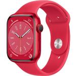 Rote Apple Watch Series 8 Smartwatches mit GPS 