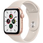 Goldene Apple Watch SE Smartwatches aus Aluminium mit GPS 