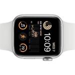 Silberne Apple Watch SE Smartwatches aus Aluminium mit GPS zum Sport 