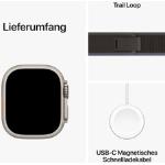 Schwarzes Apple Watch Ultra Uhrenzubehör mit GPS mit Titanarmband 