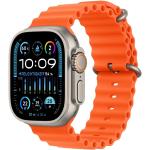 Oranges Apple Watch Ultra Uhrenzubehör mit GPS mit Titanarmband 