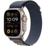 Blaues Apple Watch Ultra Uhrenzubehör mit GPS mit Titanarmband 