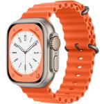 Graues Apple Watch Ultra Uhrenzubehör mit GPS mit Titanarmband 