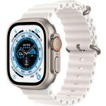 Apple Watch (Ultra) 2022 GPS + Cellular 49 mm - Titan Grau - Ocean Armband Weiß