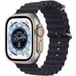 Apple Watch (Ultra) 2022 GPS + Cellular 49 mm - Titan Grau - Sportarmband Blau