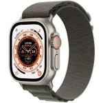 Graue Apple Watch Ultra Smartwatches mit GPS mit Titanarmband 