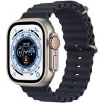 Schwarzes Apple Watch Ultra Uhrenzubehör mit GPS mit Titanarmband 