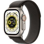 Apple Watch Ultra [GPS + Cellular, inkl. Nylon Trail Loop S/M schwarz/grau] Titangehäuse silber (Neu differenzbesteuert)