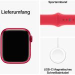 Rote Apple Watch Smartwatches aus Aluminium mit LTE zum Schwimmen 