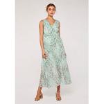 Mintgrüne Elegante Ärmellose Apricot Maxi V-Ausschnitt Lange Abendkleider aus Polyester für Damen Größe XS für den für den Sommer 